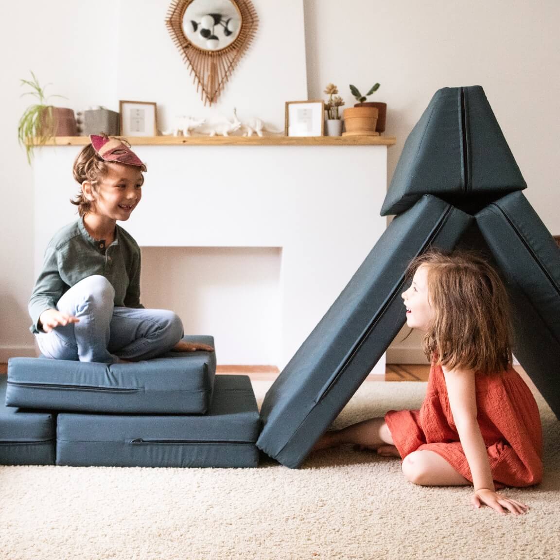 Kids playing with the Do-A-Lot Blocks